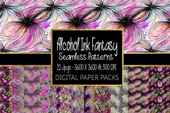 Alcohol Ink Fantasy Flourish Patterns