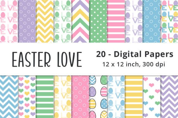 Easter Love Digital Paper Patterns: A Creative Resource for Your Projects