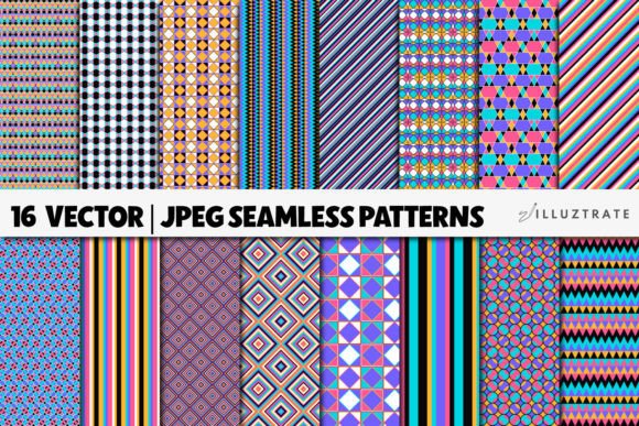 Geometric Vector Patterns Seamless