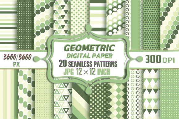 Green Geometric Patterns: A Versatile Design Element for Creative Projects