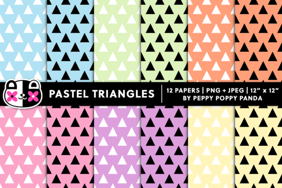 Pastel Triangle Geometric Patterns: A Versatile Design Asset for Creators and Businesses