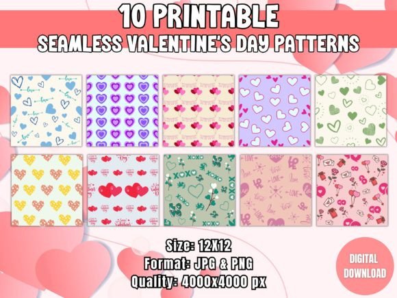 Seamless Valentine's Day Patterns for Creative Projects and Professional Workflows