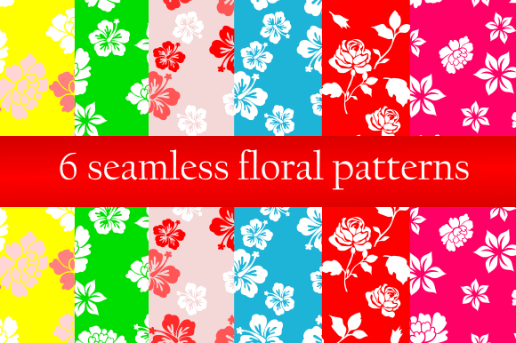 Set of Seamless Floral Patterns for Creative and Commercial Use