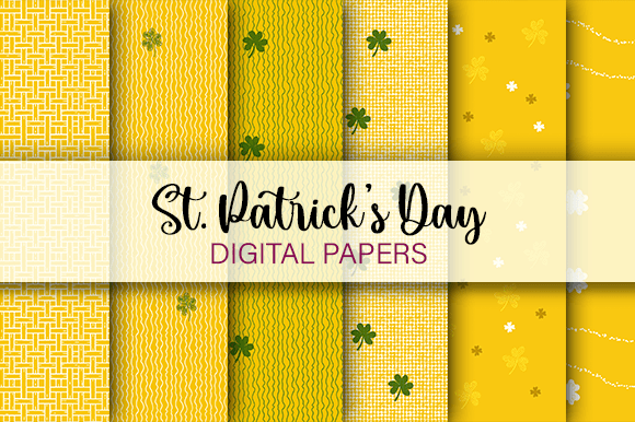 St Patricks Day Yellow Patterns
