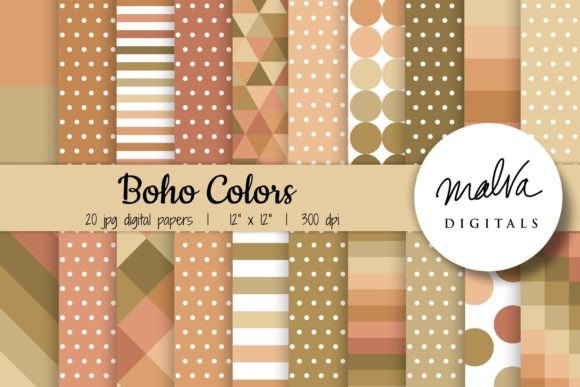 Summer Boho Colors Geometric Patterns: A Versatile Design Resource for Creative Projects