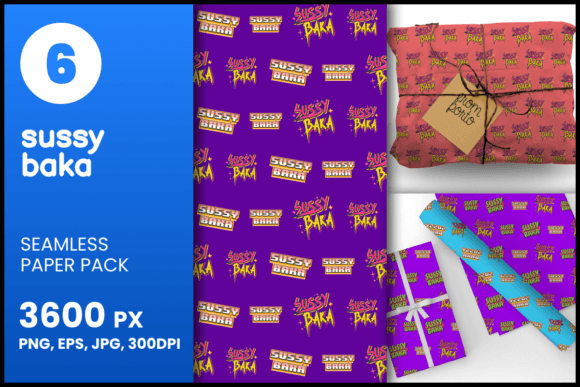 Sussy Baka Seamless Patterns: A Versatile Creative Asset for Designers and Creators