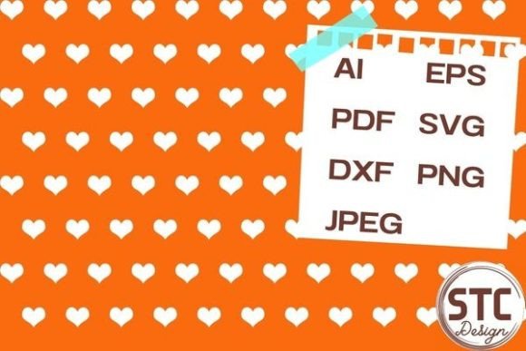 Valentine Orange White Heart Patterns: A Versatile Design for Creative Projects